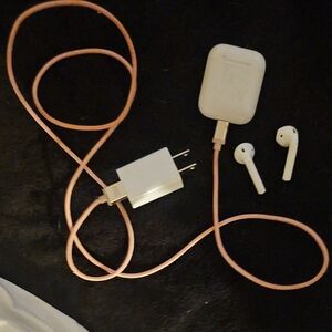 Apple Wireless Earbuds with Pink Charger